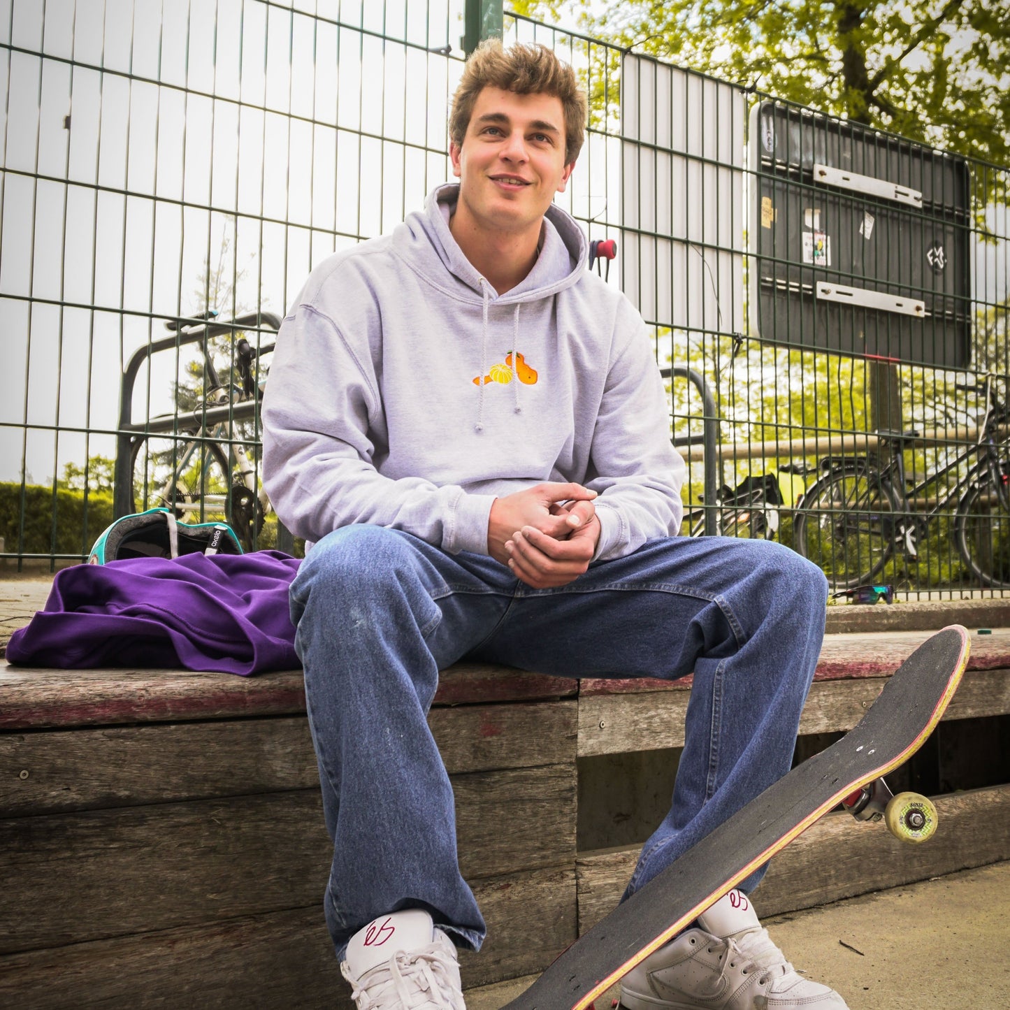 Heather Grey Mandarin Hoodie