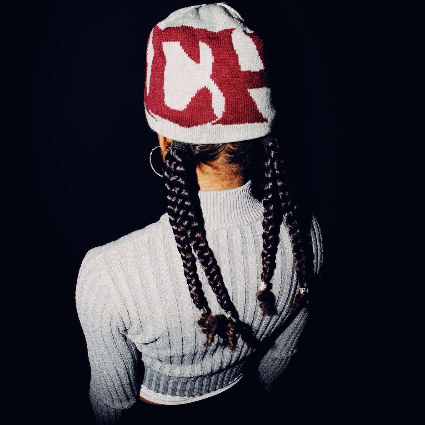 Bordeaux X Grey - Reversible Beanie