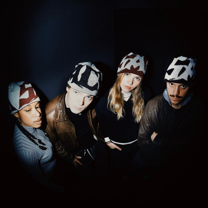 Bordeaux X Grey - Reversible Beanie