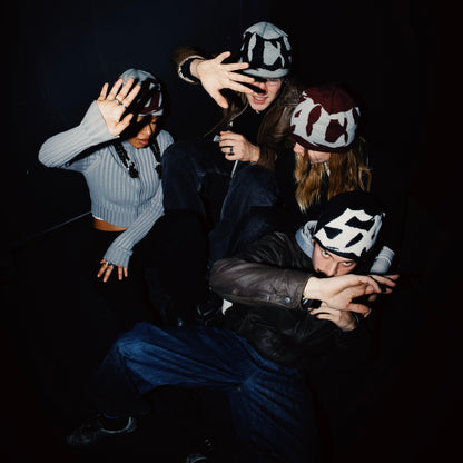 Bordeaux X Grey - Reversible Beanie