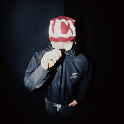 Bordeaux X Grey - Reversible Beanie