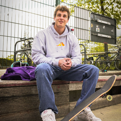 Heather Grey Mandarin Hoodie